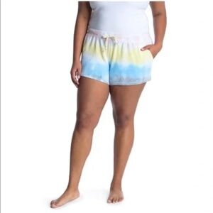 THEO & SPENCE Tie-Dye V-Neck Drawstring Shorts